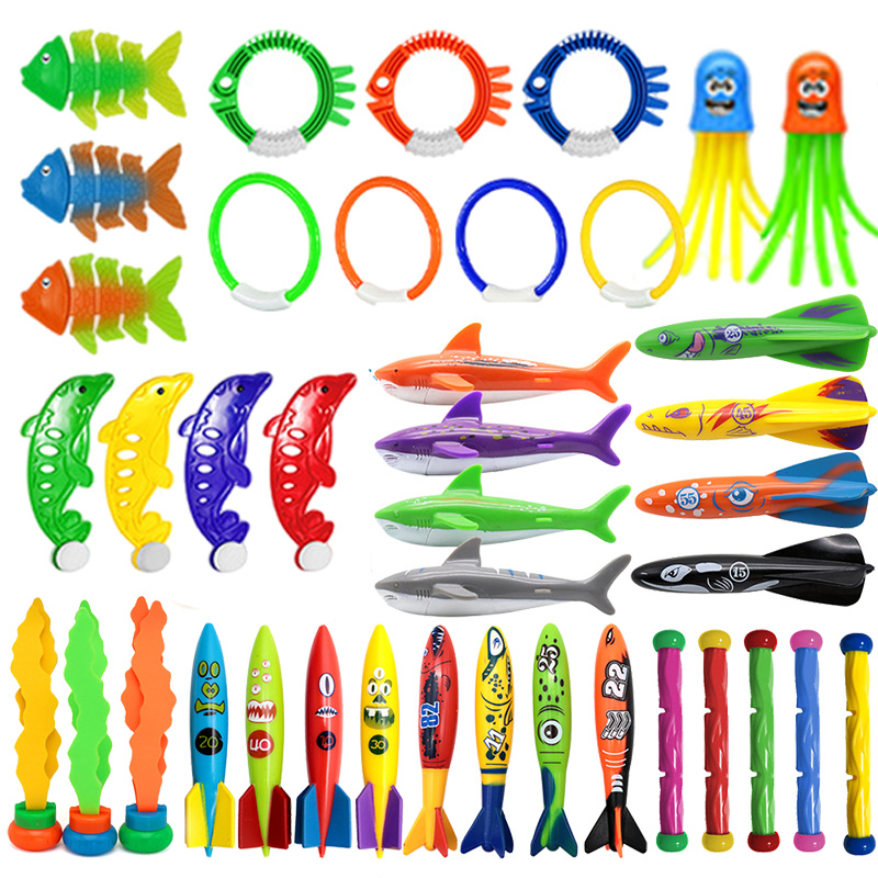 Kids Outdoor Activity Centre - ของเล่นดำน้ำสำหรับเด็ก อุปกรณ์เสริมสำหรับสระว่ายน้ำ พลาสติกสี อุปกรณ์เล่นน้ำฤดูร้อน กีฬากลางแจ้ง ตกแต่งสระว่ายน้ำ