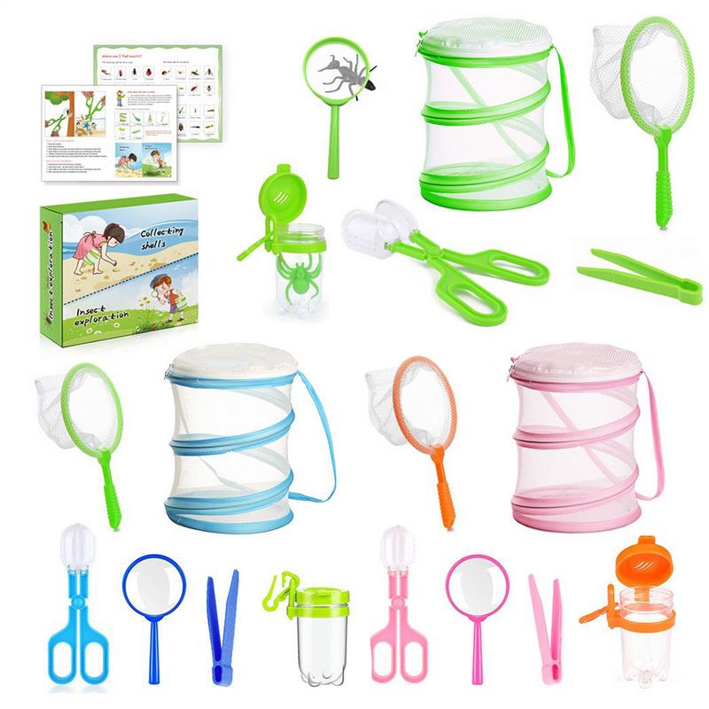 Kids Outdoor Explorer Kit - Fly Catcher ชุดสําหรับเด็กการสํารวจธรรมชาติเด็ก Fly Catching เครื่องมือชายหญิง