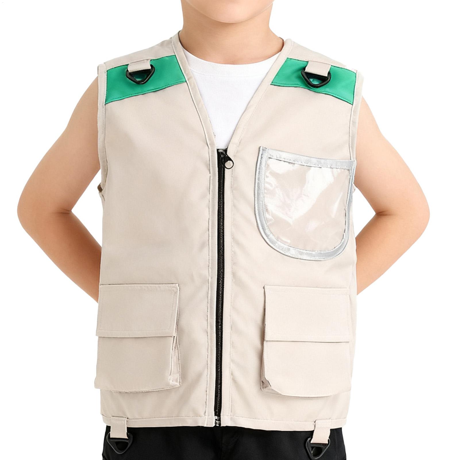 Kids Outdoor Explorer Kit - ชุดเสื้อกั๊กนักสำรวจสำหรับเด็ก ชุดเสื้อกั๊กซาฟารีสำหรับเด็กผู้ชาย ชุดอุปกรณ์ผจญภัยกลางแจ้งสำหรับเด็กเล็ก ชุดแต่งกายสำหรับเล่นบทบาทสมมติ