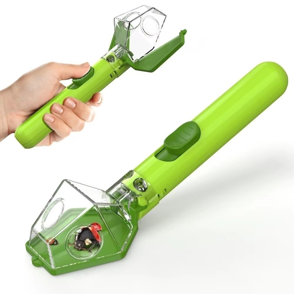 Kids Outdoor Explorer Kit - เครื่องดักแมลงแบบพกพาอเนกประสงค์ กลไกปล่อยแมลงอย่างปลอดภัย แบบกด ดักแมลงแบบมือถือ จับถนัดมือ อุปกรณ์เสริมสำหรับสวน
