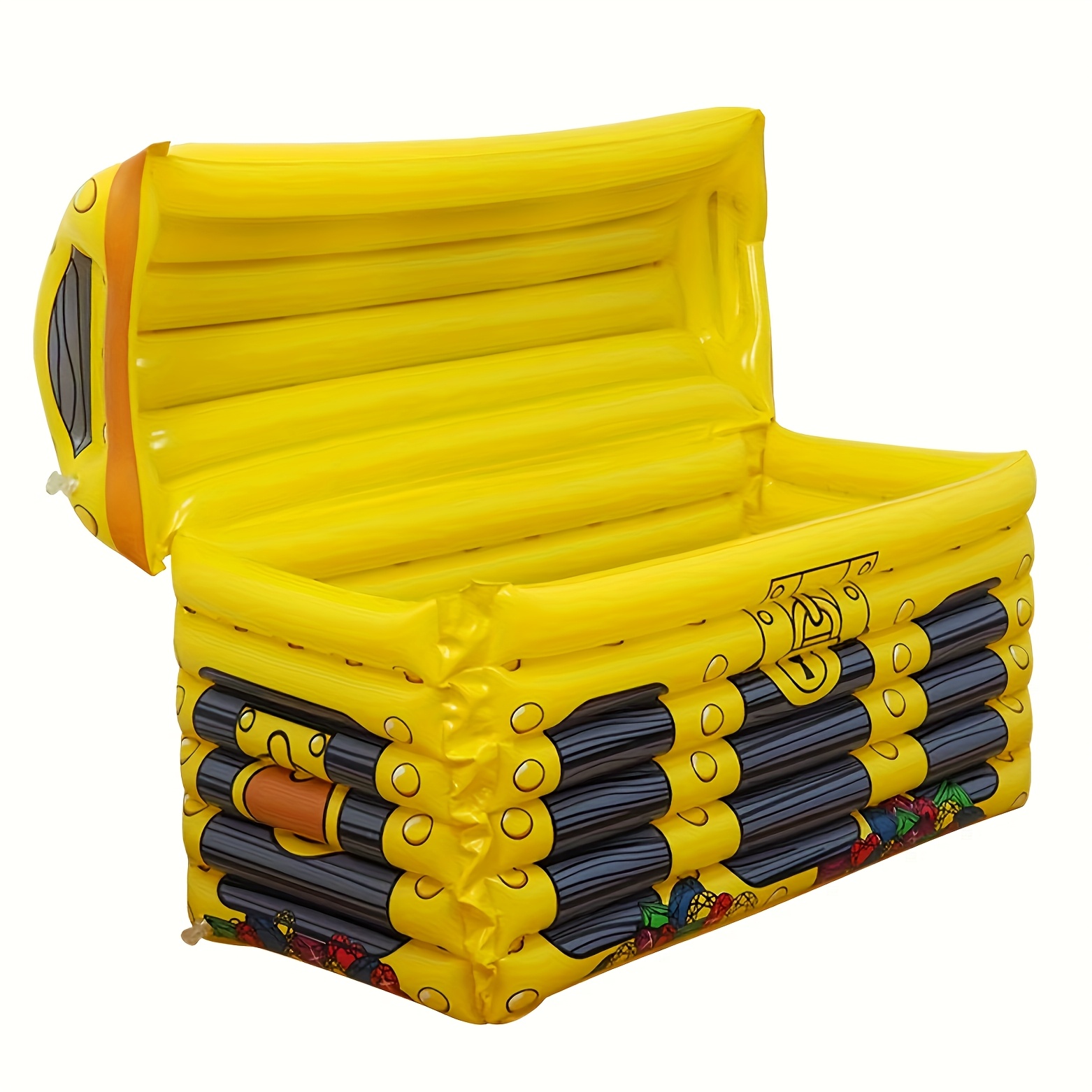 Kids Outdoor Equipment - กล่องเก็บของเล่นและบาร์น้ำแข็งเป่าลมอเนกประสงค์ กล่องเก็บความเย็นแบบพกพา ใช้ได้สองแบบ สำหรับงานปาร์ตี้ที่บ้าน ปิกนิกกลางแจ้ง และจัดเก็บของเล่นเด็ก