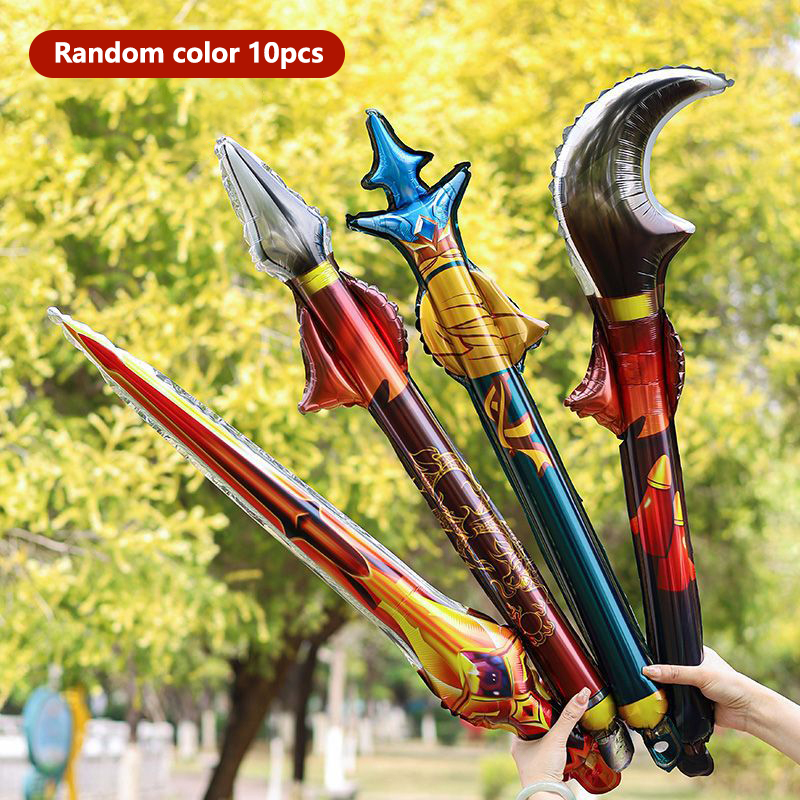 Kids Outdoor Activity Centre - **10 ชิ้น 62/82/88/78 ซม. ดาบเป่าลม บอลลูนฟอยล์อะลูมิเนียม