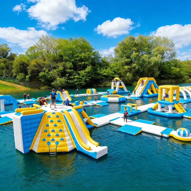 Kids Outdoor Water Park - สวนน้ำคุณภาพสูง PVC แบบเป่าลม โมดูลาร์ สำหรับใช้ในร่มและกลางแจ้ง พร้อมสระน้ำลอยน้ำ