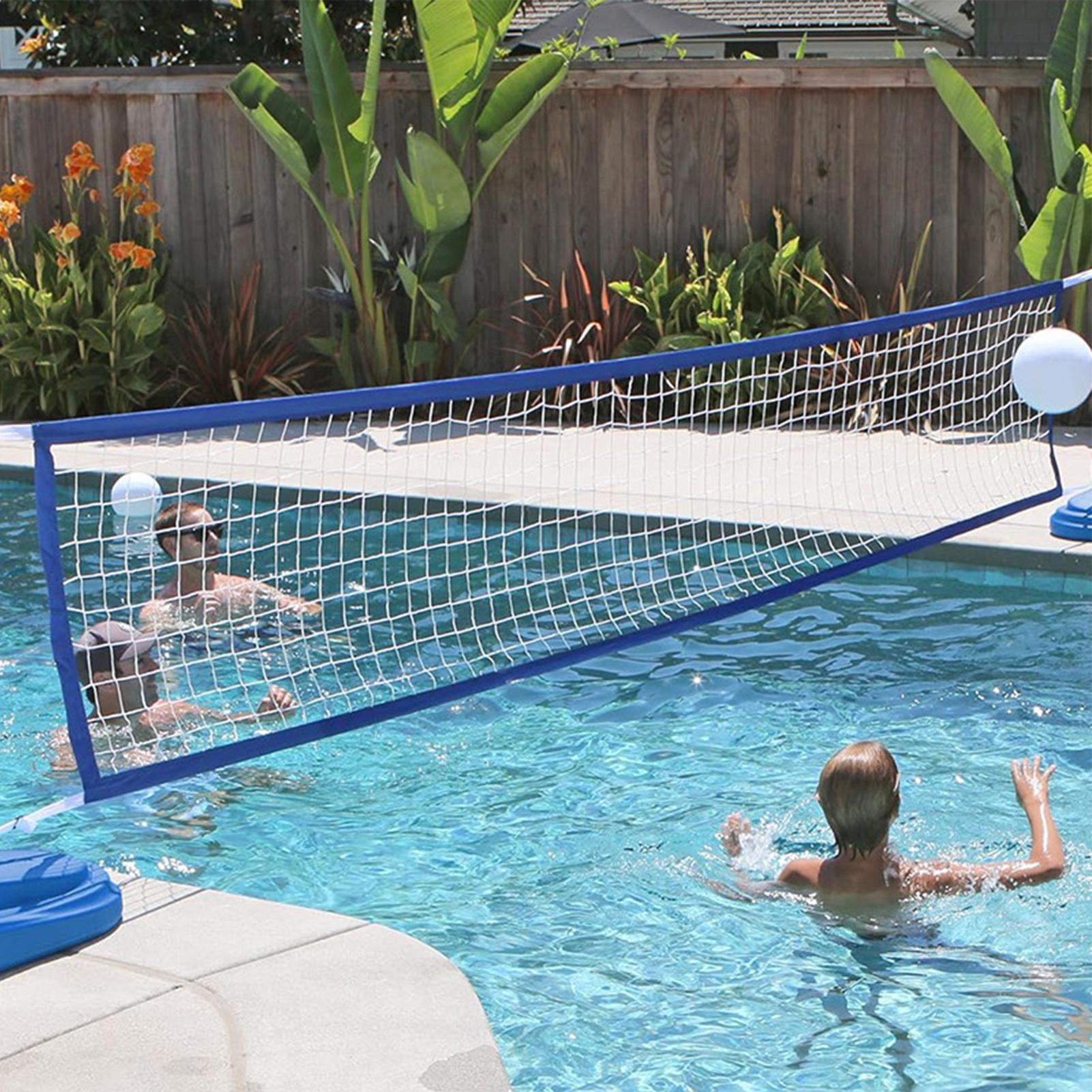 Kids Outdoor Volleyball Net - ตาข่ายวอลเลย์บอลน้ำ ตาข่ายวอลเลย์บอลสำหรับสระว่ายน้ำ ตาข่ายวอลเลย์บอลแบบปรับได้ ของเล่นกีฬาสำหรับผู้ใหญ่และเด็ก ใช้ได้ทั้งกลางแจ้ง สวน
