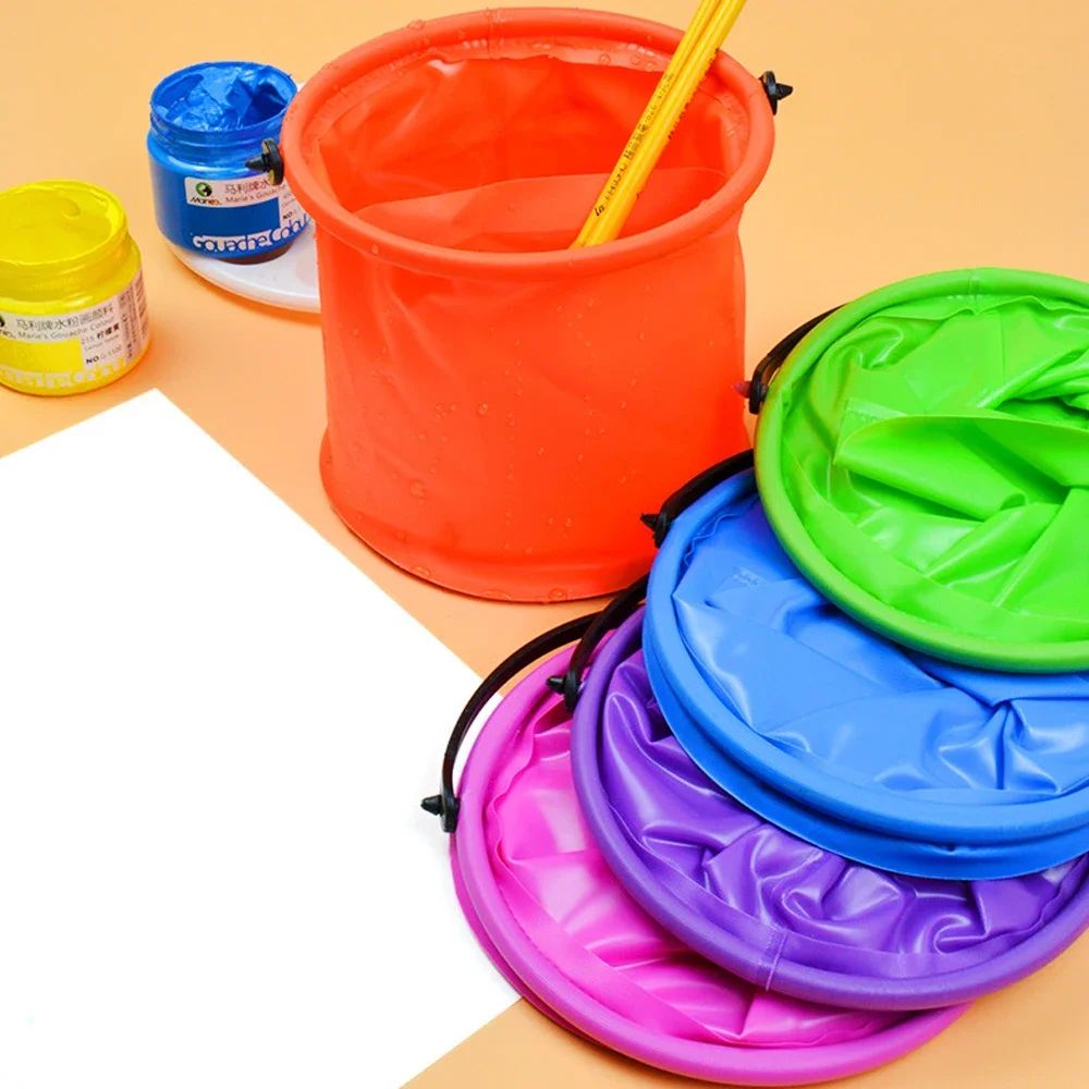 Kids Outdoor Explorer Kit - ถังทรายชายหาดพับได้แบบพกพา ถังพับมือถือ อุปกรณ์ตกปลาชายหาด สระว่ายน้ำ ปากกาศิลปะ ของเล่นล้างมือ