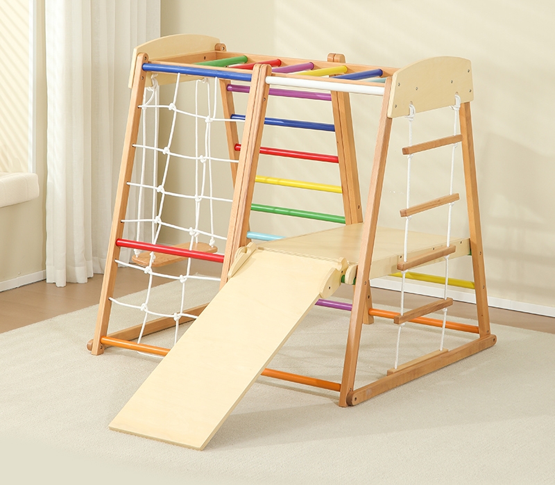 Kids Outdoor Jungle Gym - ชุดเครื่องเล่นปีนป่ายสำหรับเด็ก 7 in 1 แบบมอนเตสซอรี่ ใช้ได้ทั้งในร่มและกลางแจ้ง