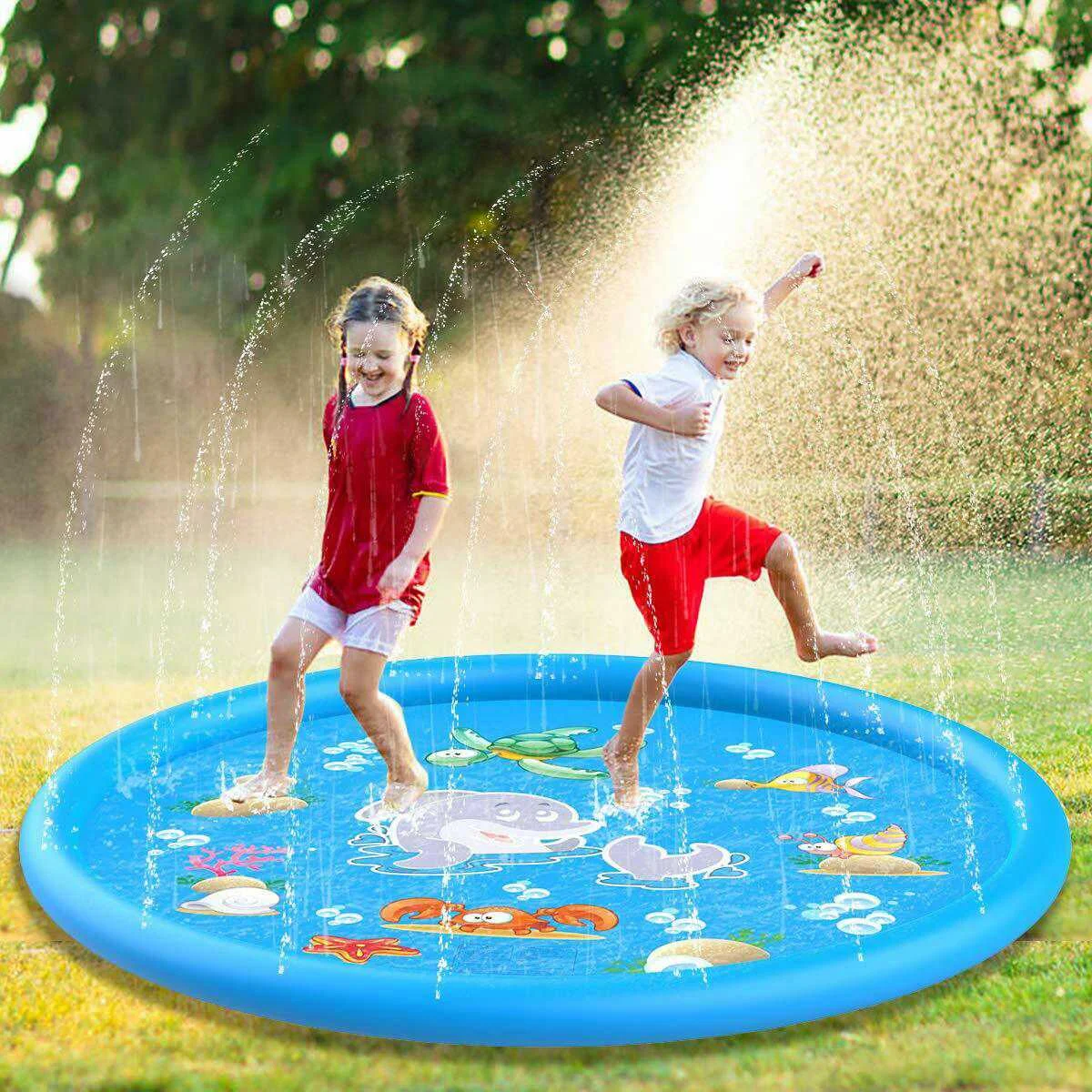 Kids Outdoor Activity Centre - 100/170 ซม.เด็กตลกกลางแจ้งของเล่นเด็ก Inflatable รอบน้ํา Splash เล่นสระว่ายน้ําเล่น