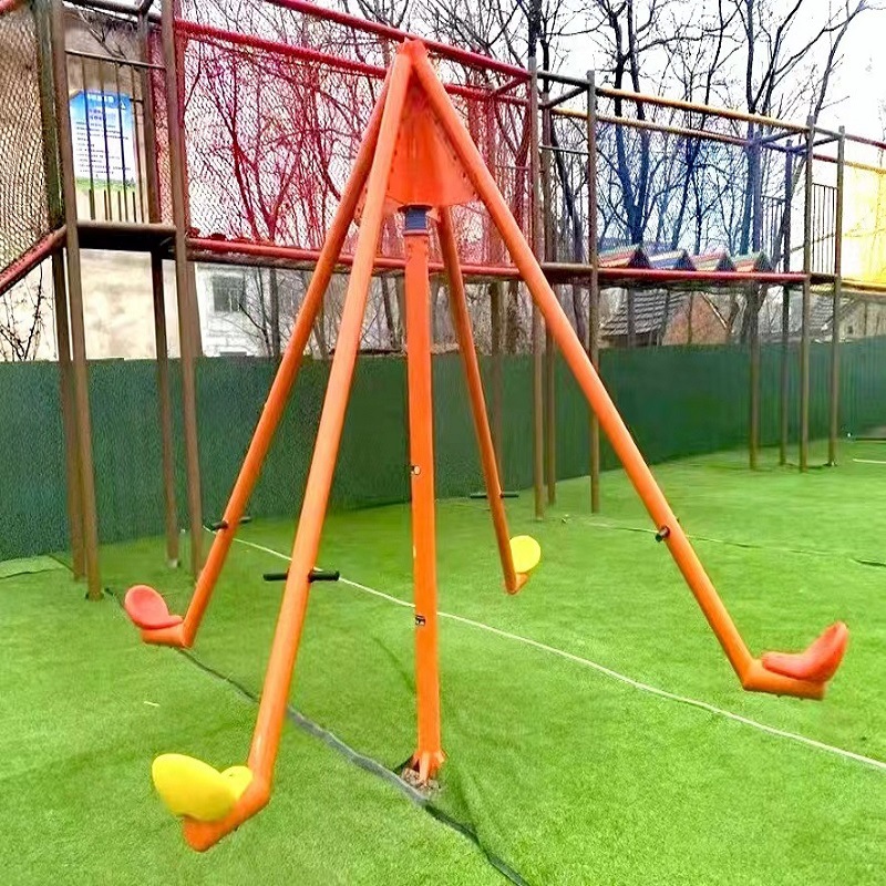 Kids Outdoor Adventure Park - เครื่องเล่นสนามเด็กเล่นกลางแจ้งแบบกระดานหก 4 ที่นั่ง สำหรับเด็ก สนุกสนานในสวนสนุก ไม่ใช้พลังงานไฟฟ้า