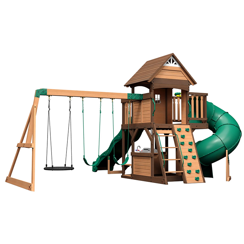 ชุดสนามเด็กเล่นไม้กลางแจ้งพร้อ - Kids Outdoor Monkey Bar Set บทวิจารณ์และราคา