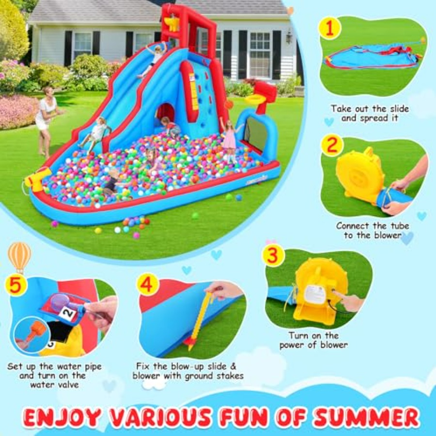 สไลเดอร์น้ำเป่าลมกลางแจ้งสำหรั - Kids Outdoor Water Park บทวิจารณ์และราคา