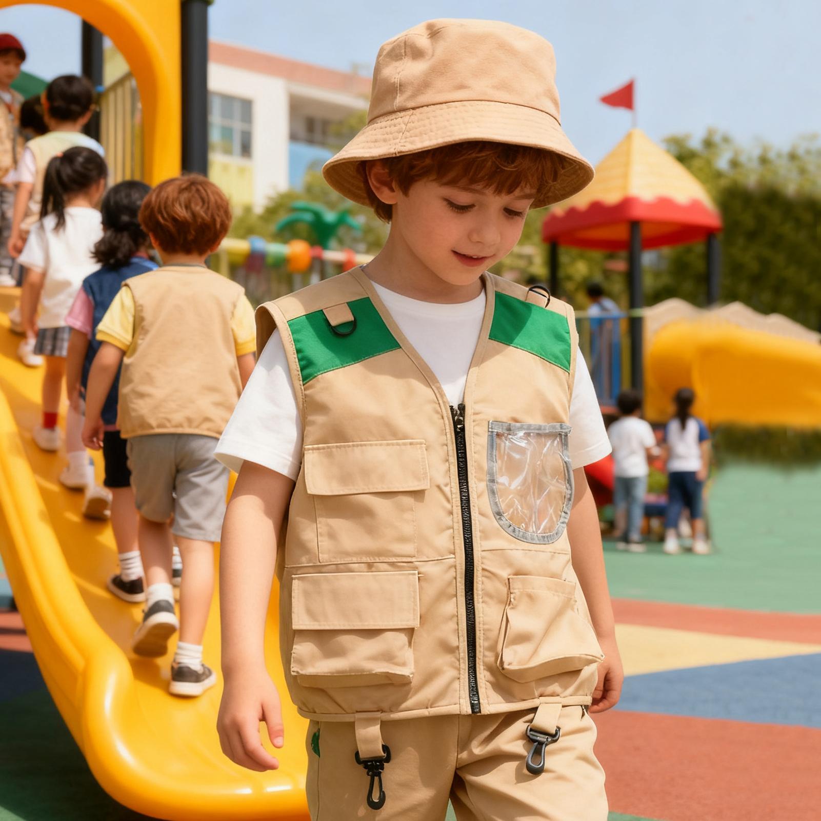 ชุดหมวกและเสื้อกั๊กนักสำรวจสำห - Kids Outdoor Explorer Kit บทวิจารณ์และราคา