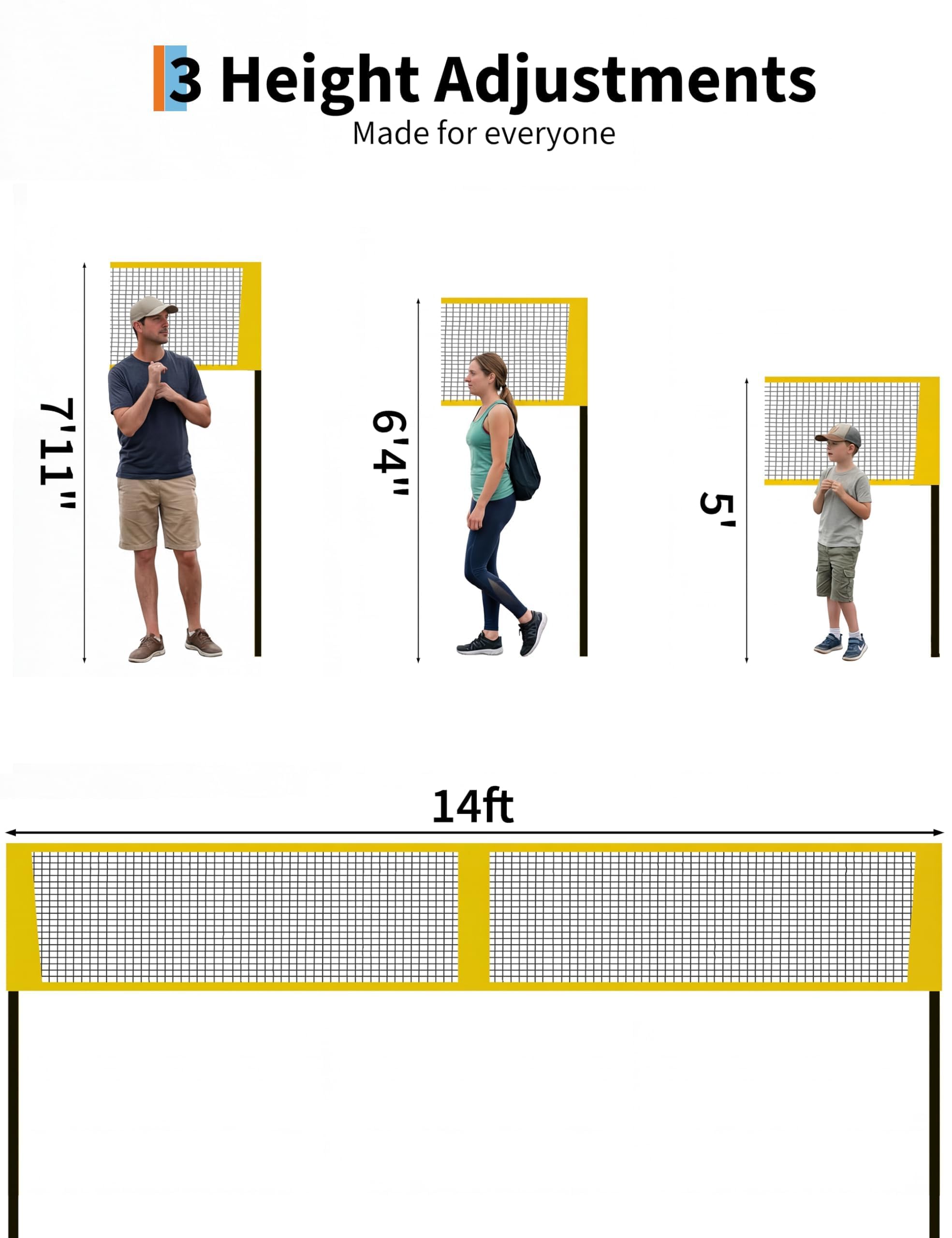 ชุดตาข่ายวอลเลย์บอล 4 ทิศทาง พ - Kids Outdoor Volleyball Net บทวิจารณ์และราคา