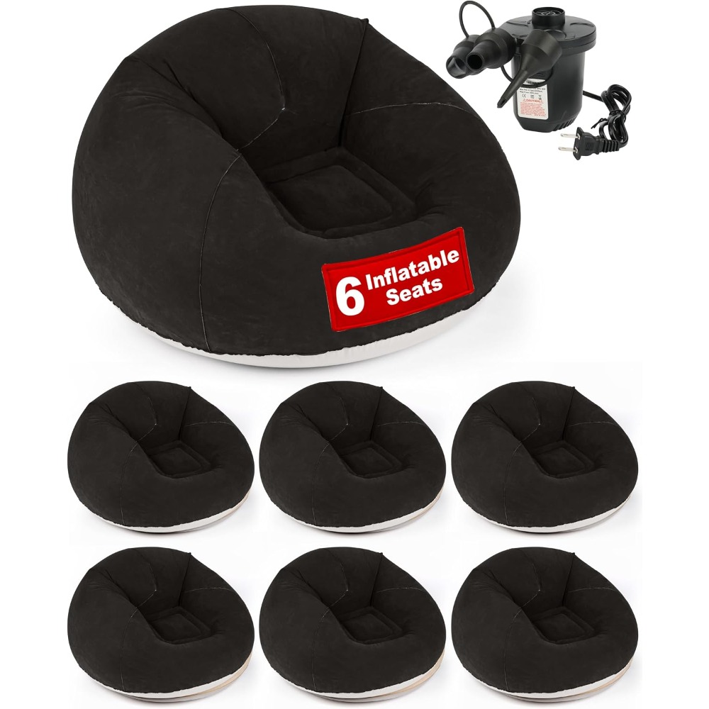 เก้าอี้บีนแบ็กเป่าลมพร้อมปั๊มไ - Kids Outdoor Bean Bag Chair บทวิจารณ์และราคา