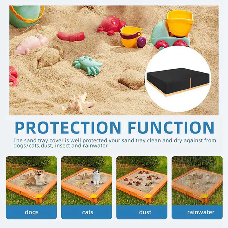 ฝาครอบกระบะทรายแบบหนา ทรงสี่เห - Kids Outdoor Sandbox บทวิจารณ์และราคา
