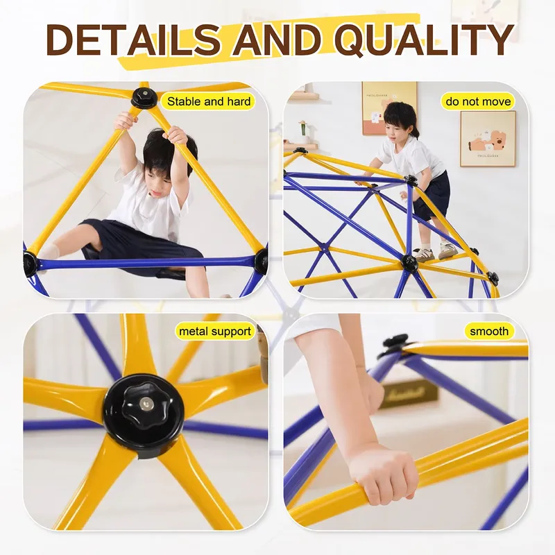 ชุดปีนป่ายทรงโดมเรขาคณิตขนาด 1 - Kids Outdoor Jungle Gym บทวิจารณ์และราคา