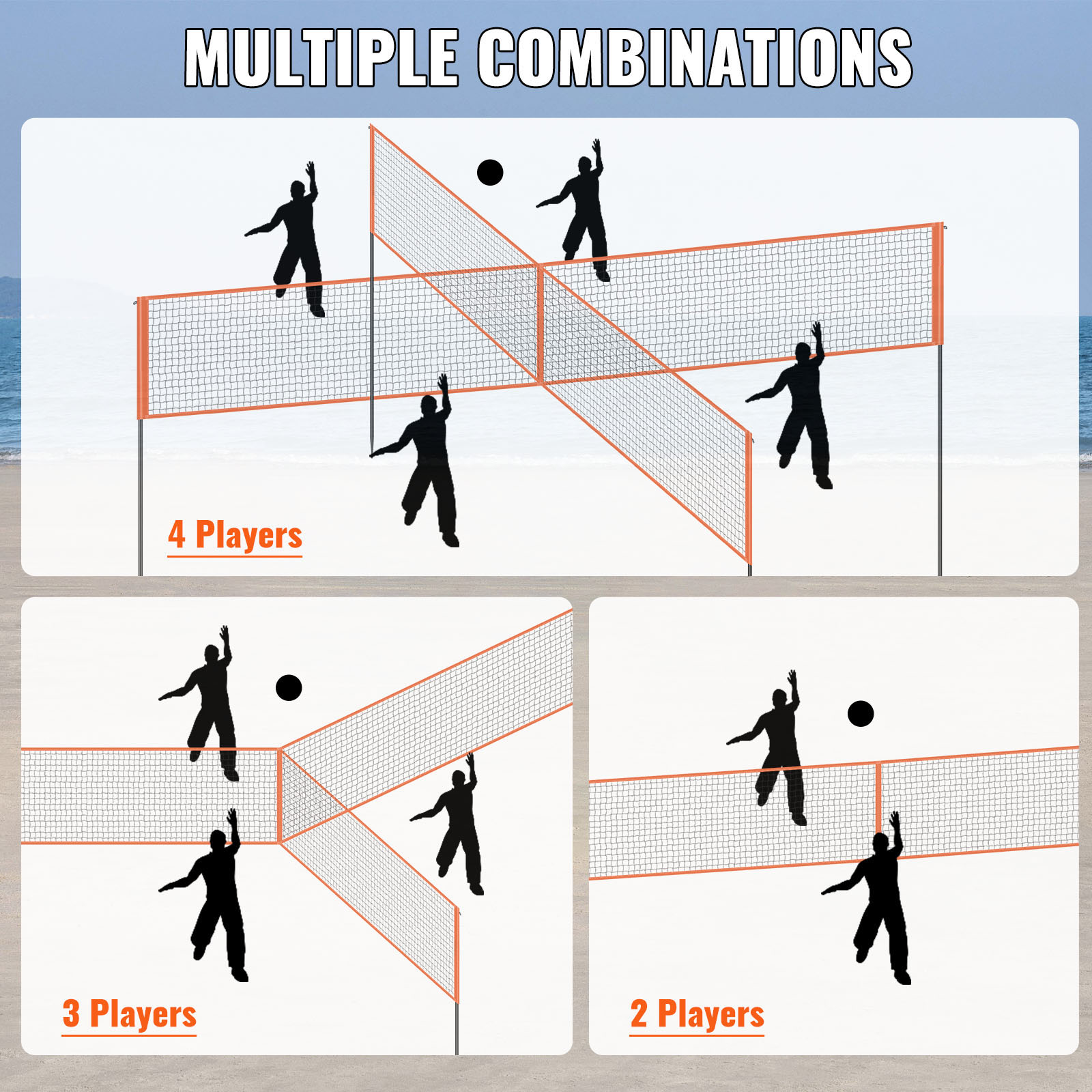 ซัคซีบาย ชุดตาข่ายวอลเลย์บอล 4 - Kids Outdoor Volleyball Net บทวิจารณ์และราคา