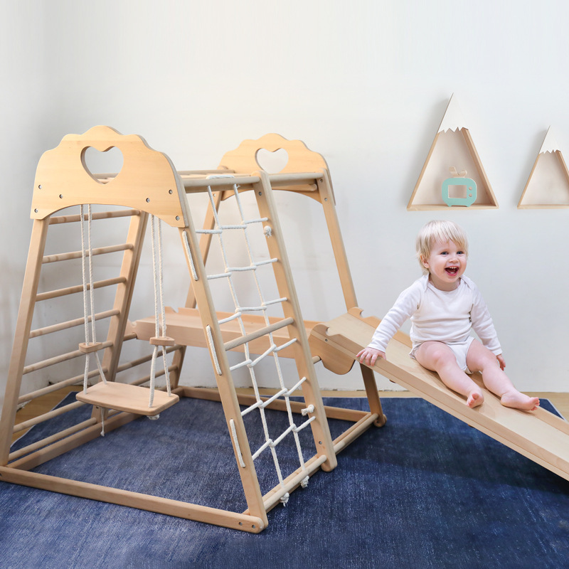 ชุดเครื่องเล่นสนามเด็กเล่นกลาง - Kids Outdoor Jungle Gym บทวิจารณ์และราคา