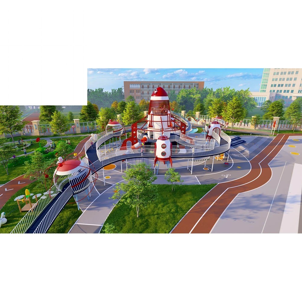 เครื่องเล่นสนามเด็กเล่นกลางแจ้ - Kids Outdoor Adventure Park บทวิจารณ์และราคา