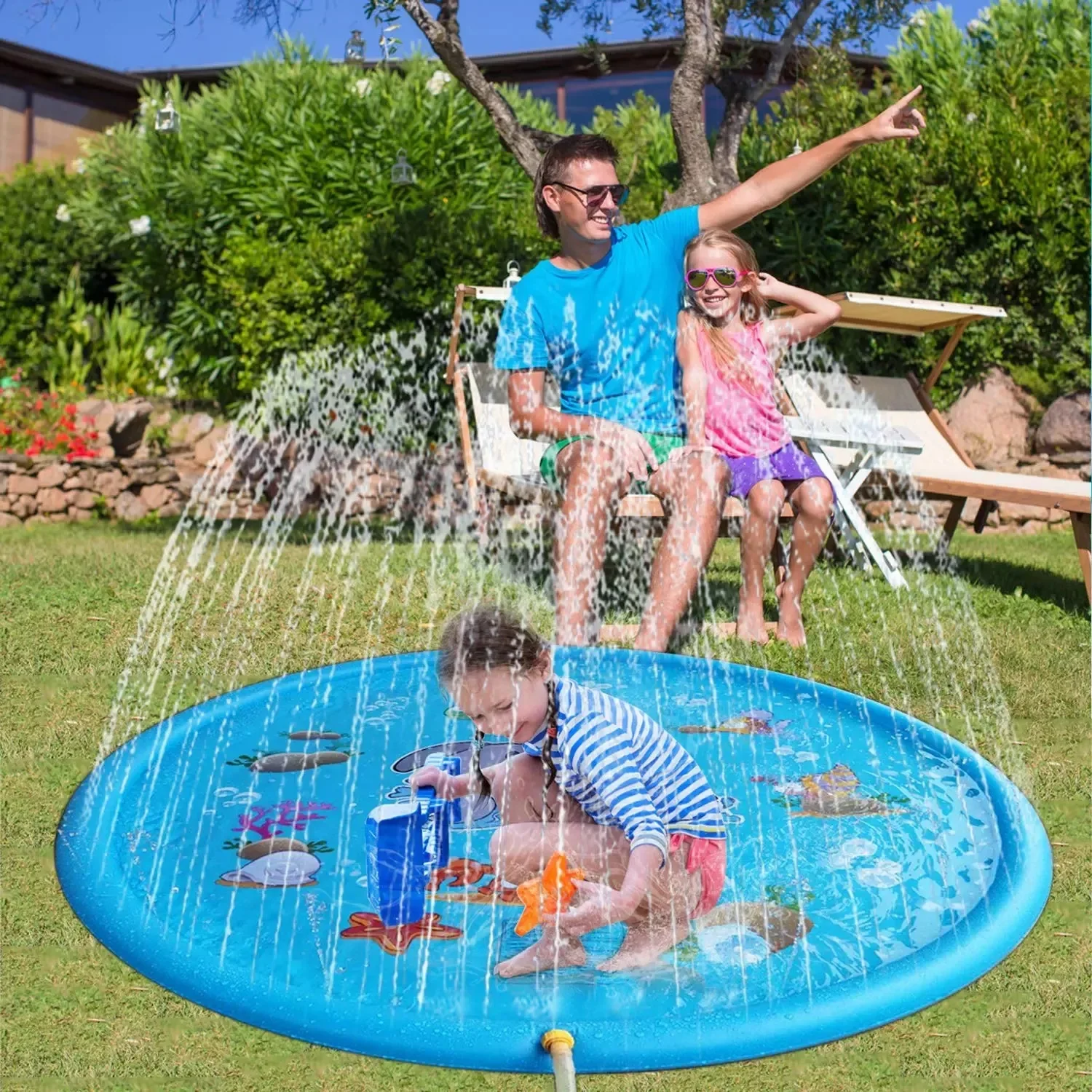 แผ่นรองน้ำพุพองลมสำหรับเด็กเล่ - Kids Outdoor Activity Centre บทวิจารณ์และราคา