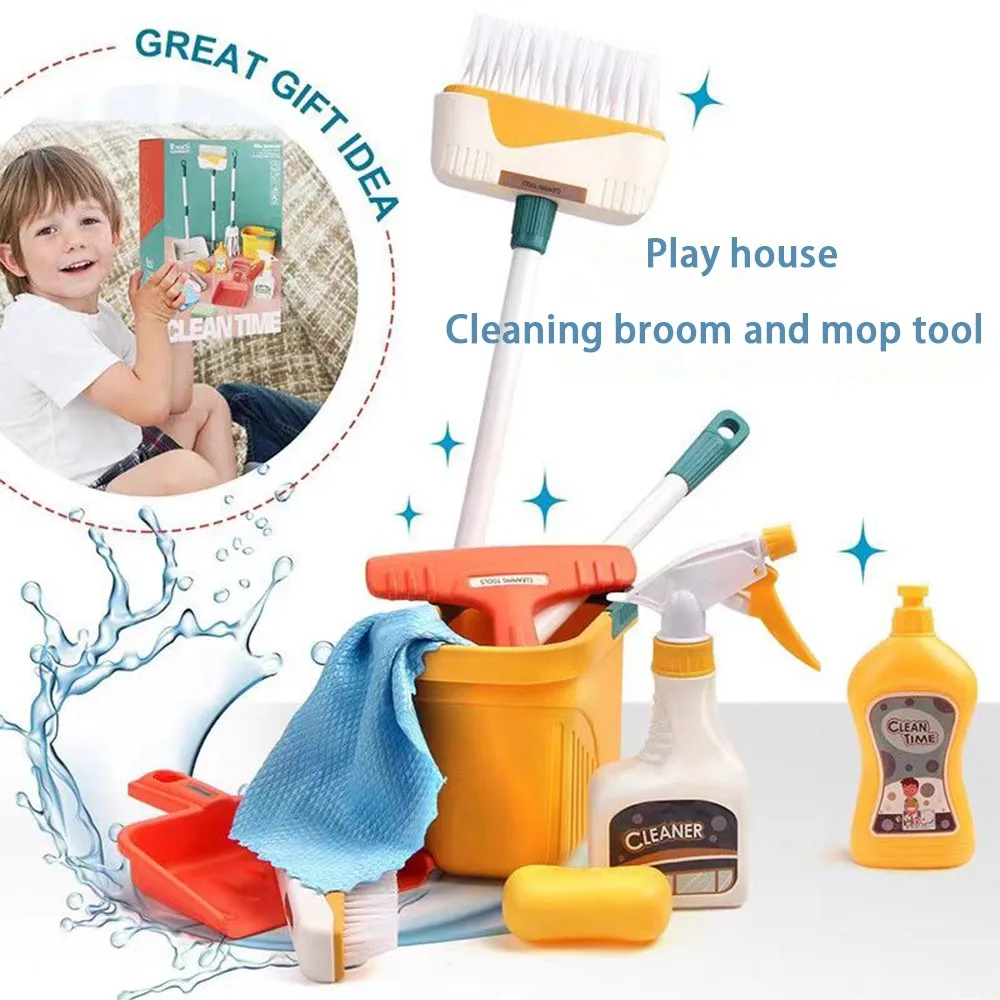 12 ชิ้น/เซ็ตเด็กชุดทําความสะอา - Kids Outdoor Broom บทวิจารณ์และราคา