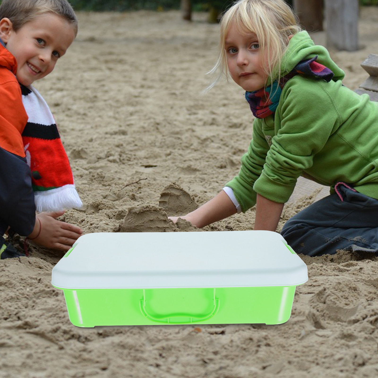 ถาดทรายแบบพกพาทนทานต่อการสึกหร - Kids Outdoor Sandbox บทวิจารณ์และราคา